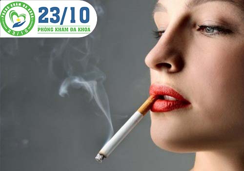 Hút thuốc là một những nguyên nhân vô sinh ở nữ giới. 