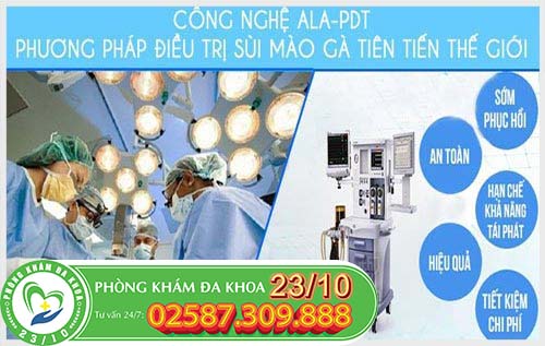hỗ trợ điều trị sùi mào gà bằng phương pháp ALA-PDT